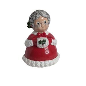 Vintage Mrs Claus Figurine‎ Christmas Decoration Ceramic Holiday Decor